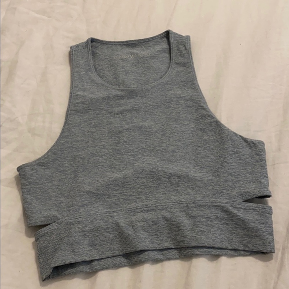 OV Bra/Crop Top - Small, light blue.